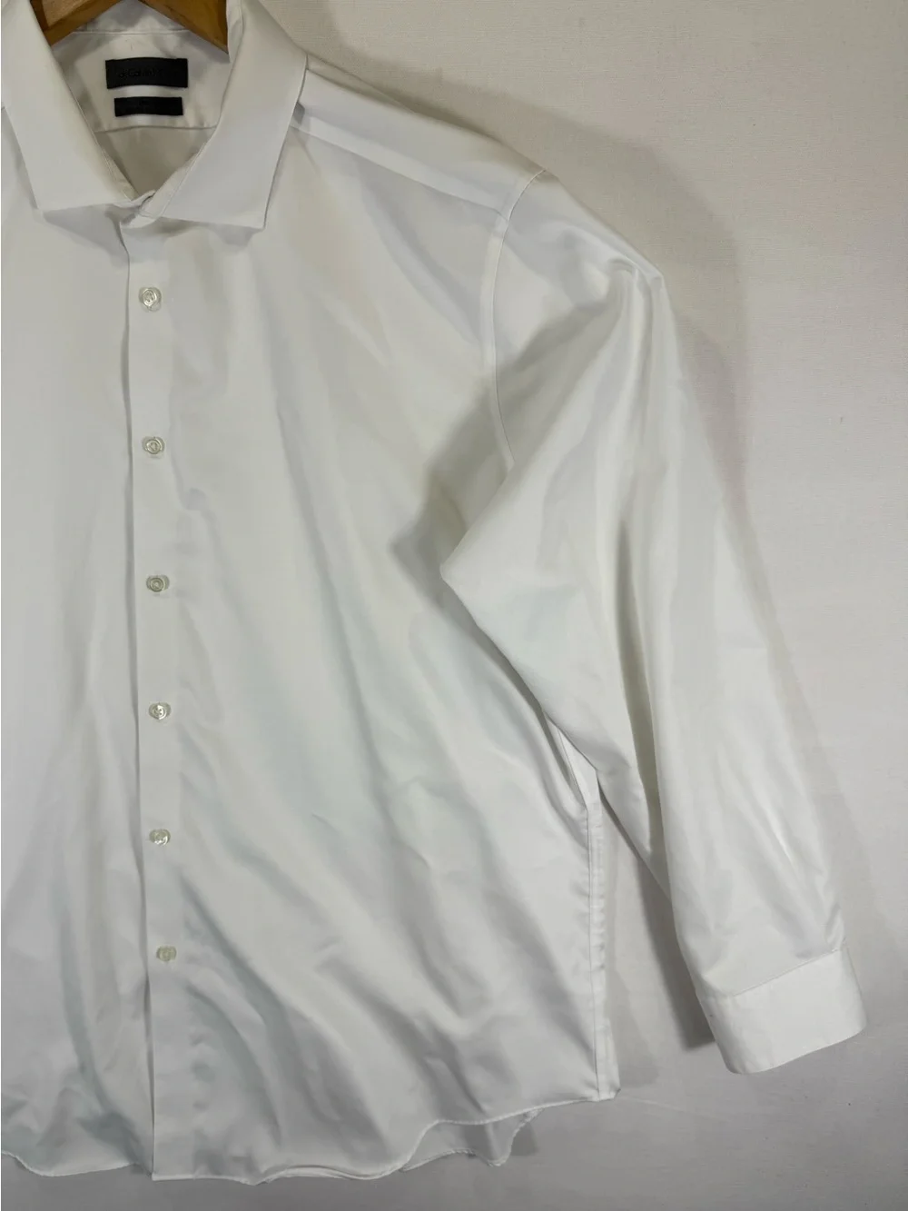 Calvin Klein White Men's Dress Shirt - Spread Collar